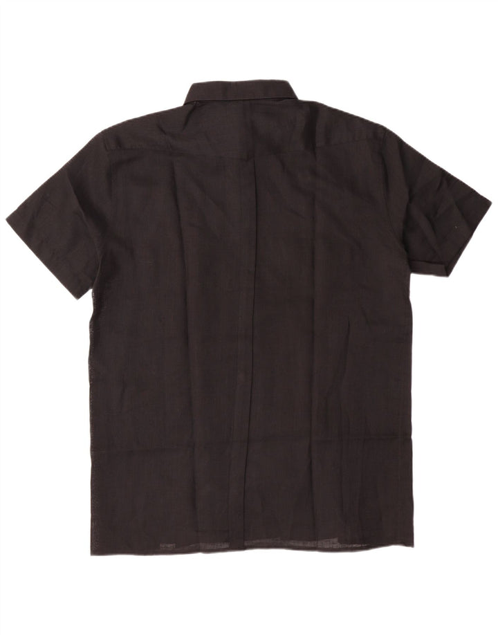 PLAY Camicia trasparente da uomo trasparente taglia 16 41 grande poliestere nero