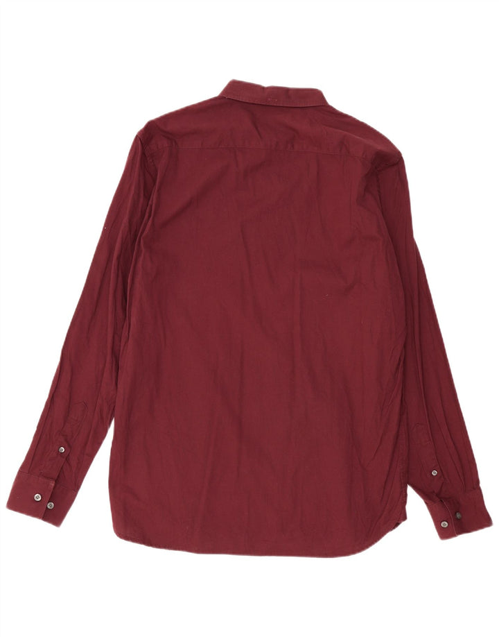 Camisa para hombre de French Connection, talla grande, color burdeos