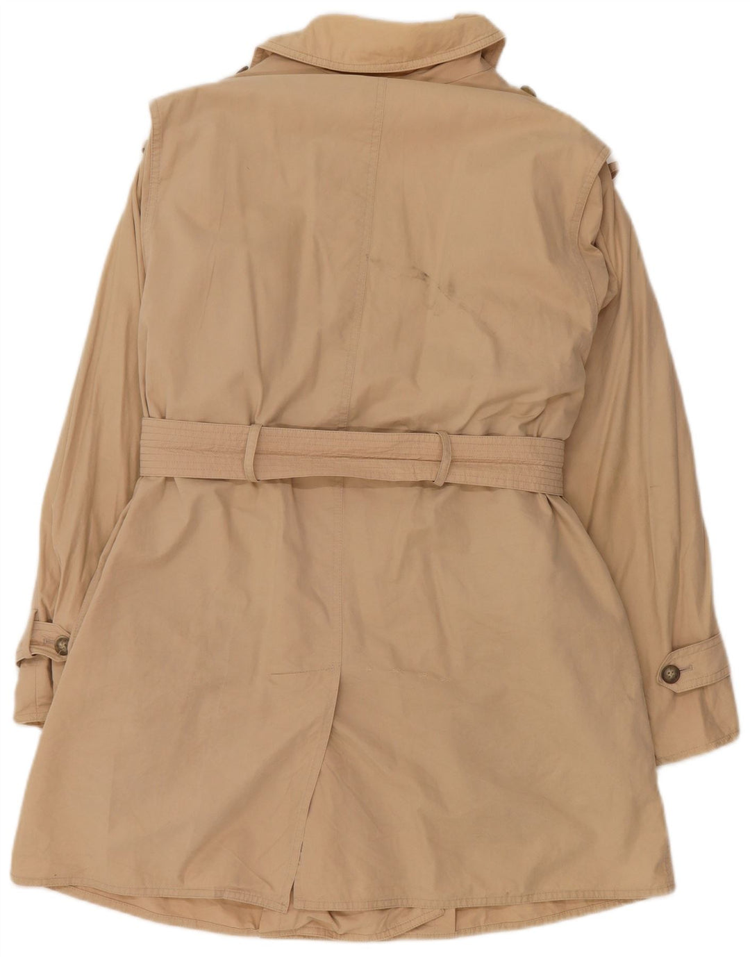 Vintage Womens Weekend Oversized Trench Coat UK 8 Small  Beige Cotton