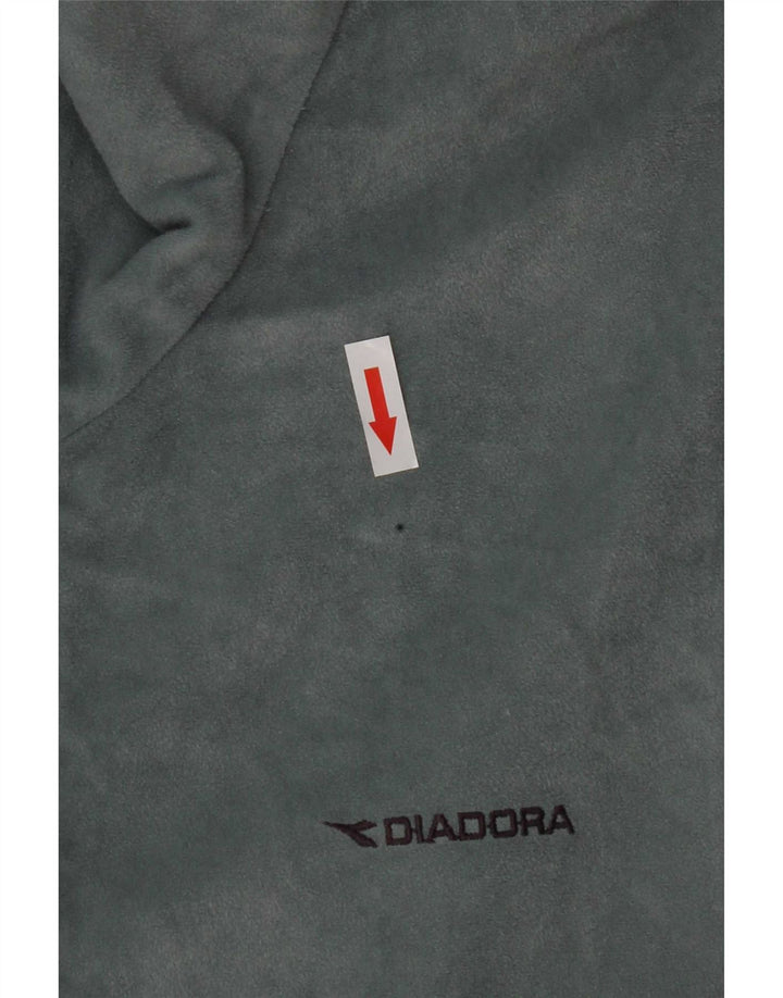 Diadora Herre Velour Træningsdragt Top Jakke UK 44 2XL Blå Polyester