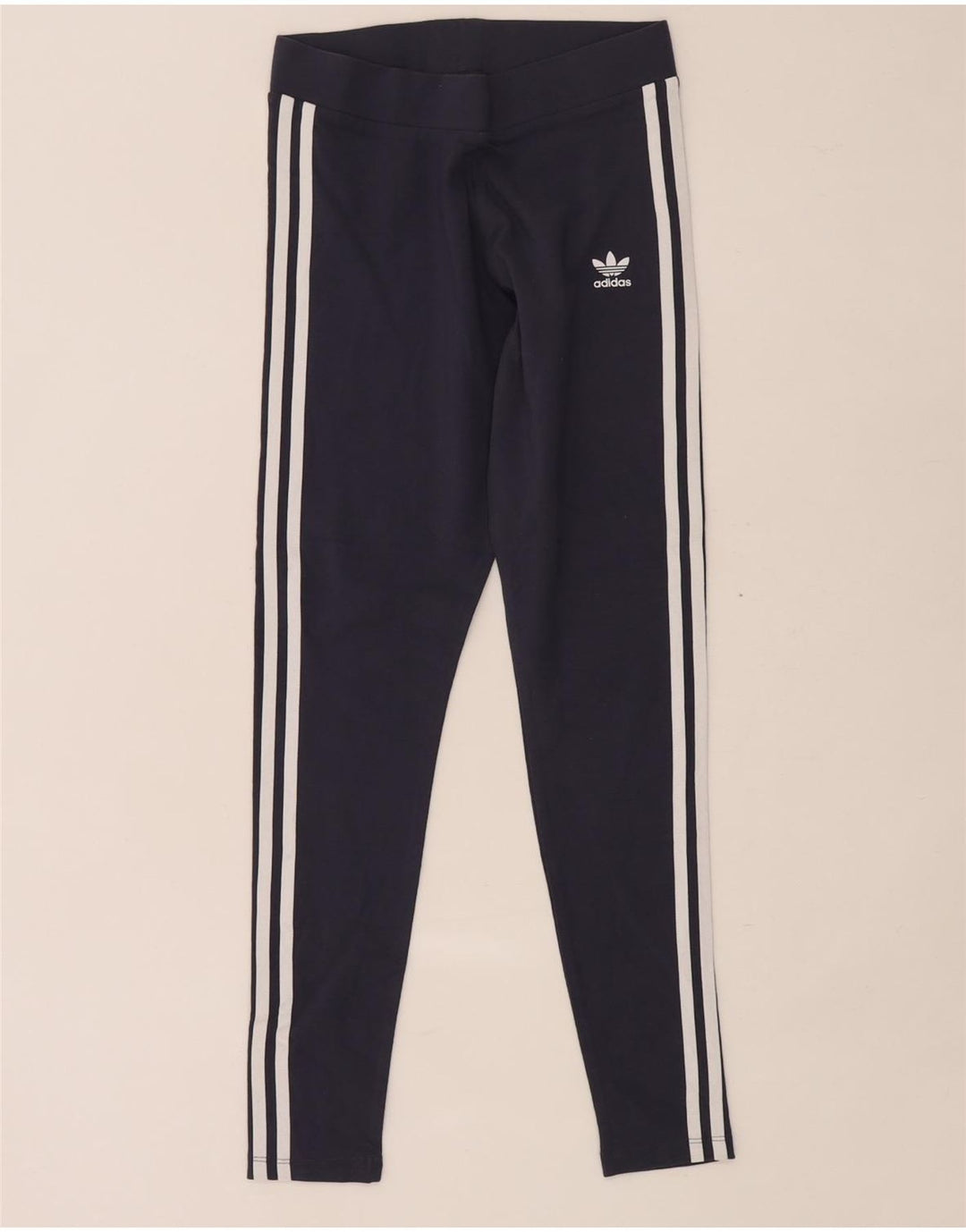 Adidas Leggings Femme UK 12 Bleu Marine Moyen