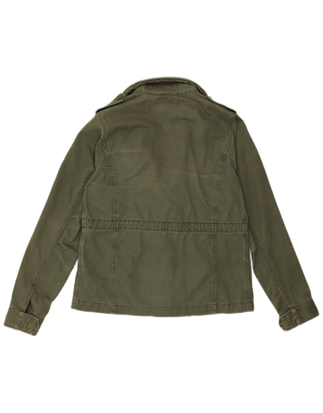 Superdry Womens Military Jacket UK 14 Large Green Cotton