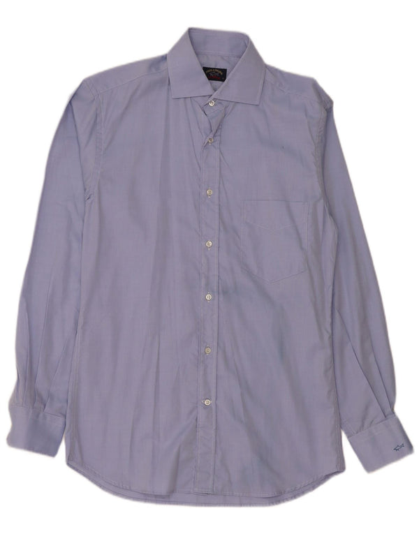 Paul & Shark Mens Shirt Size 39 Medium Blue Cotton