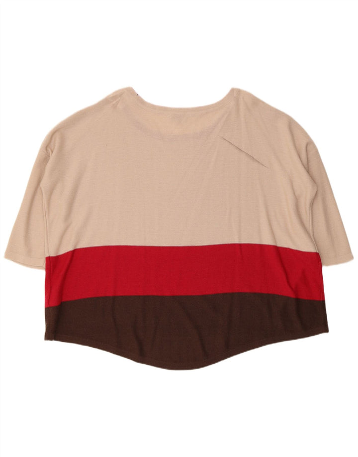 PHASE EIGHT Womens Oversized Boat Neck Jumper Sweater UK 12 Medium Beige