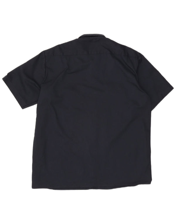 Dickies Chemise à manches courtes pour homme Large Bleu marine Polyester
