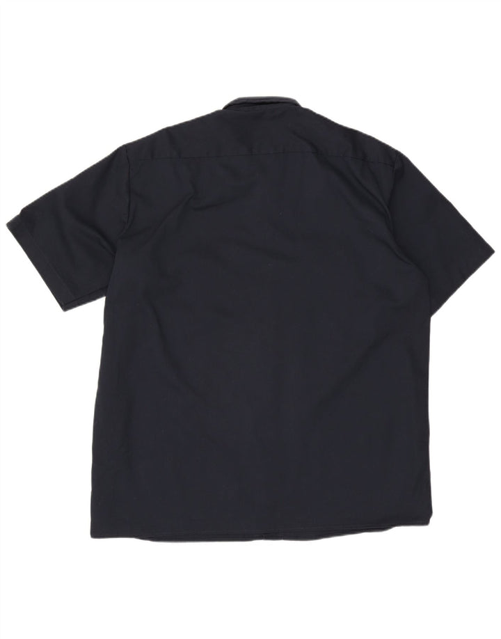 Dickies Chemise à manches courtes pour homme Large Bleu marine Polyester