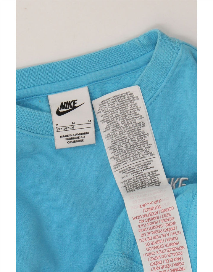 Pulover NIKE Băieți 10-11 Ani Bumbac Albastru Mediu