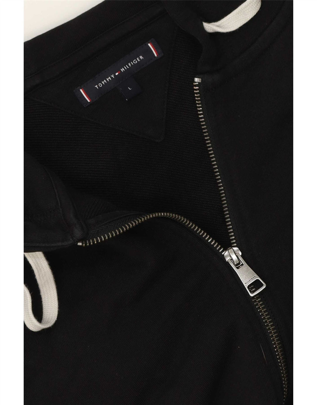 Tommy Hilfiger Mens Zip Hoodie Sweater Large Black