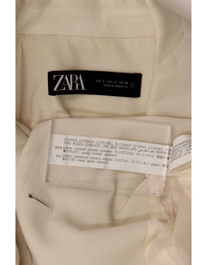 Zara Γυναικείο Γιλέκο Longline UK 10 Small Off White Polyester