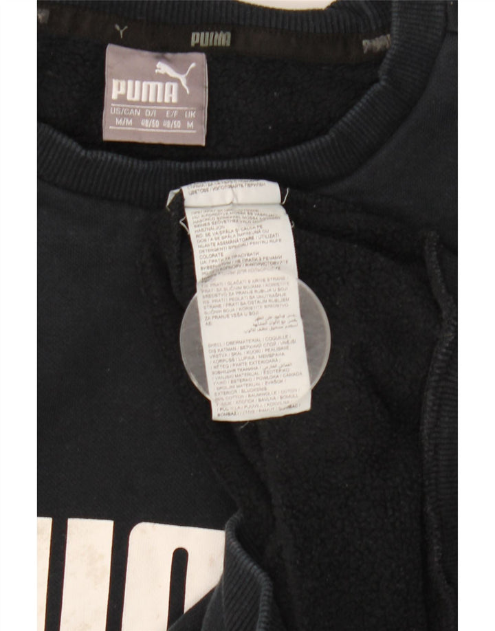 Puma Mens Graphic Sweatshirt Jumper Medium Navy Blue Cotton