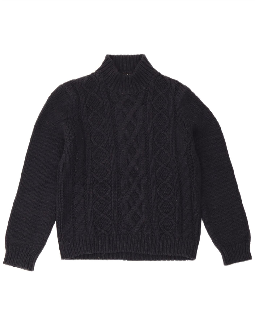 Sisley Damen-Pullover mit Rollkragen, UK 14, mittelmarineblaue Wolle