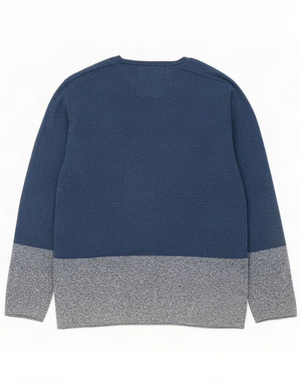 Zara Jungen-Pullover mit Rundhalsausschnitt, 13–14 Jahre, Marineblau, Farbblock