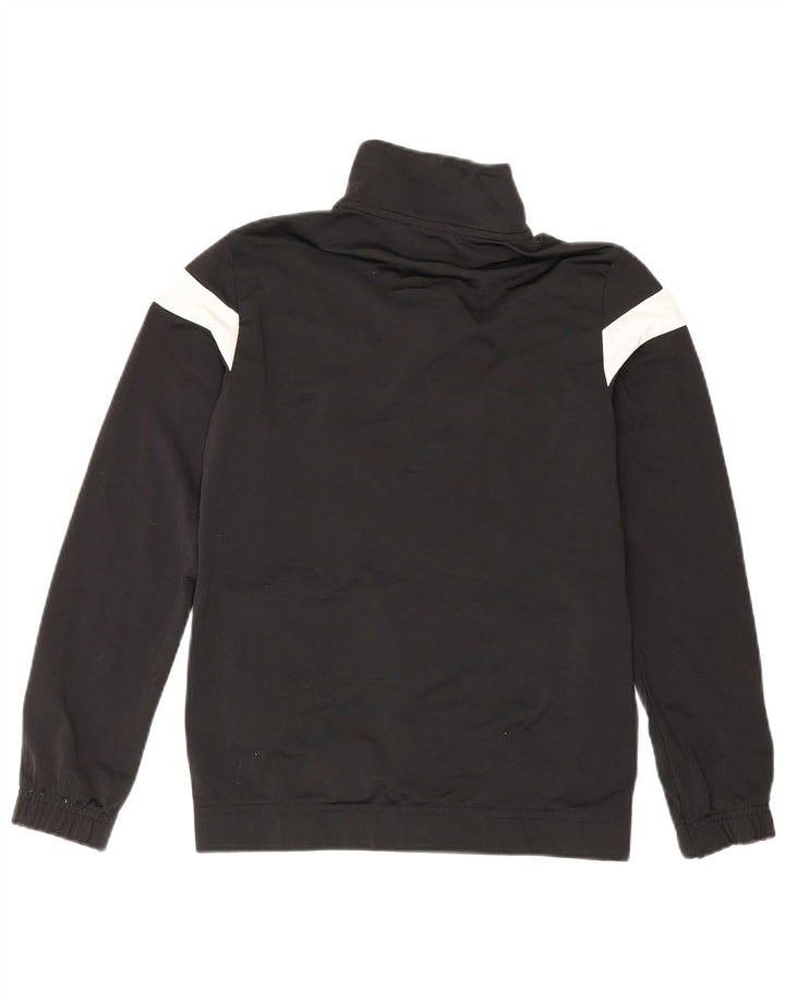 Puma Boys Tracksuit Top Jacket 11-12 Years Black Colourblock Polyester