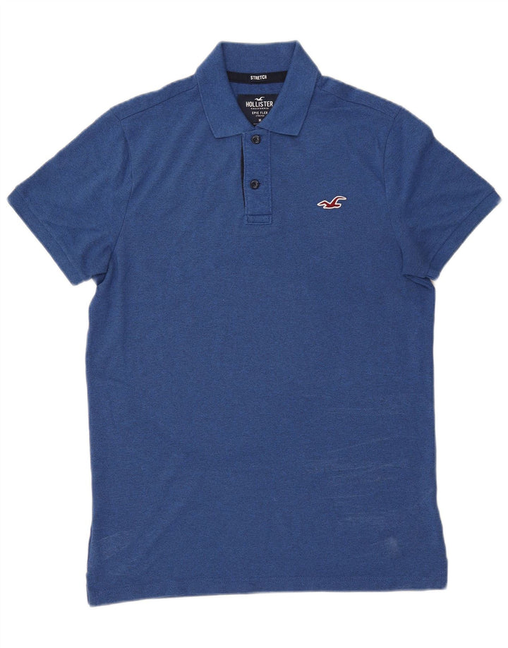 Hollister Mens Stretch Polo Shirt Medium Blue