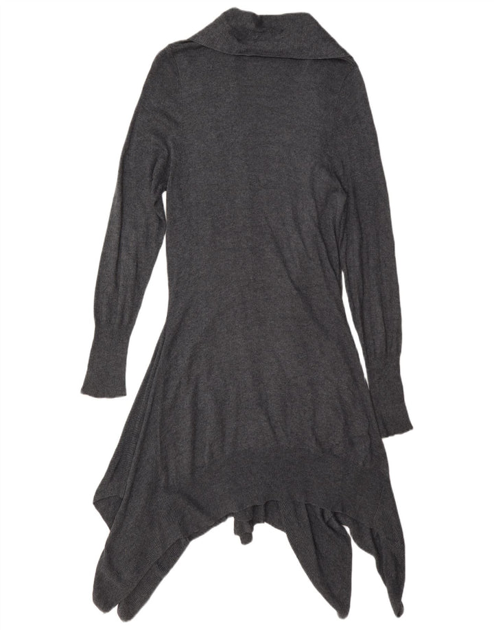 Marks & Spencer Suéter tipo cárdigan asimétrico para mujer UK 44 Gris medio