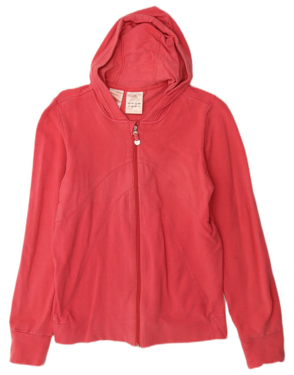 Adidas Girls Zip Hoodie Sweater 15-16 Years Pink Cotton