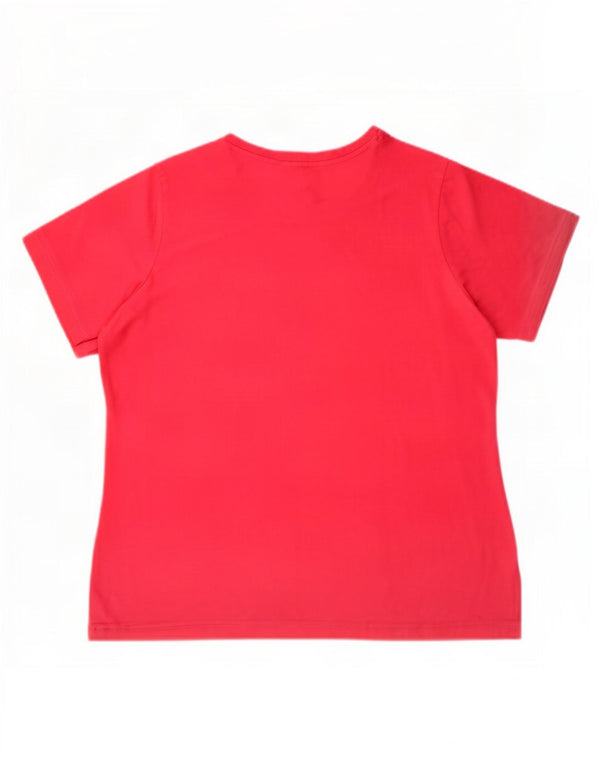 Adidas Dame Grafisk T-Shirt Top UK 28/30 3XL Pink