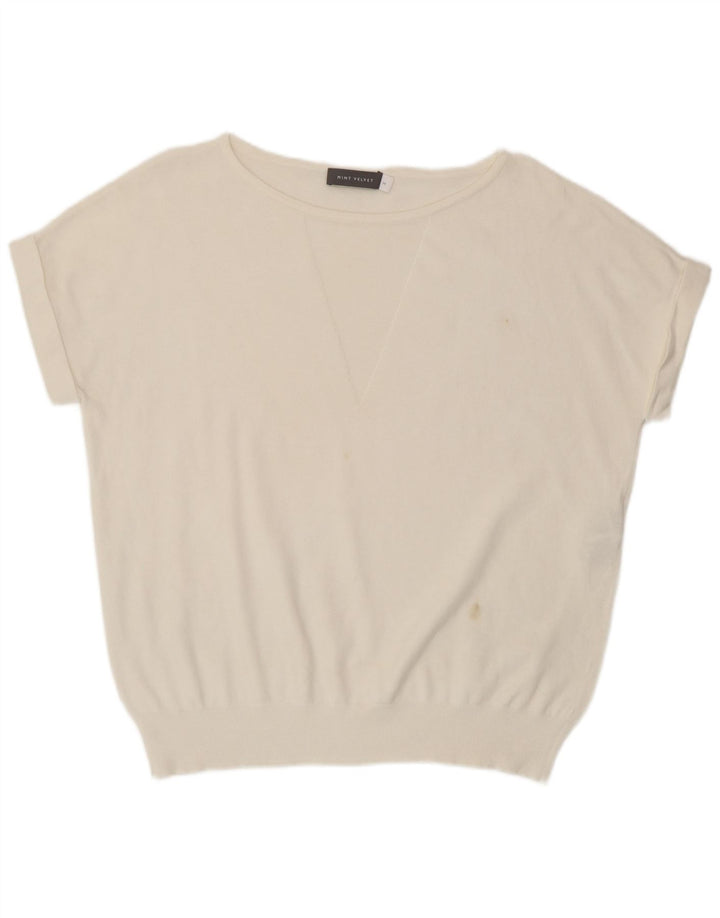 MINT VELVET Womens Loose Fit Blouse Top UK 12 Medium White Polyamide