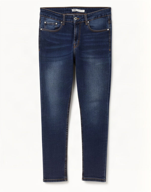 Zara Mens Slim Jeans EU 42 Large W32 L29 Algodón Azul