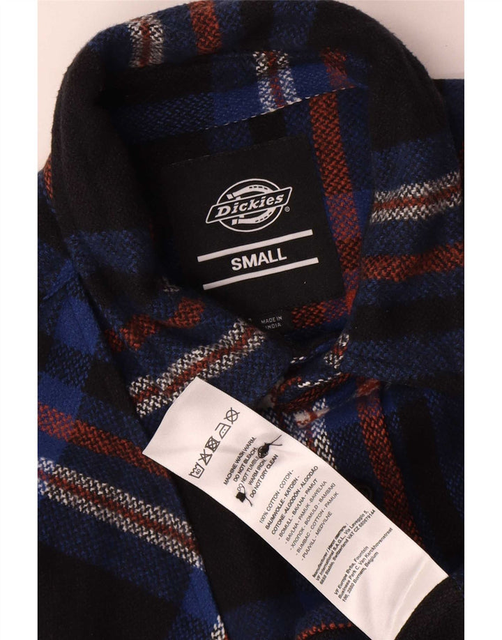 Koszula flanelowa męska Dickies, rozmiar mały, granatowa w kratę, bawełna