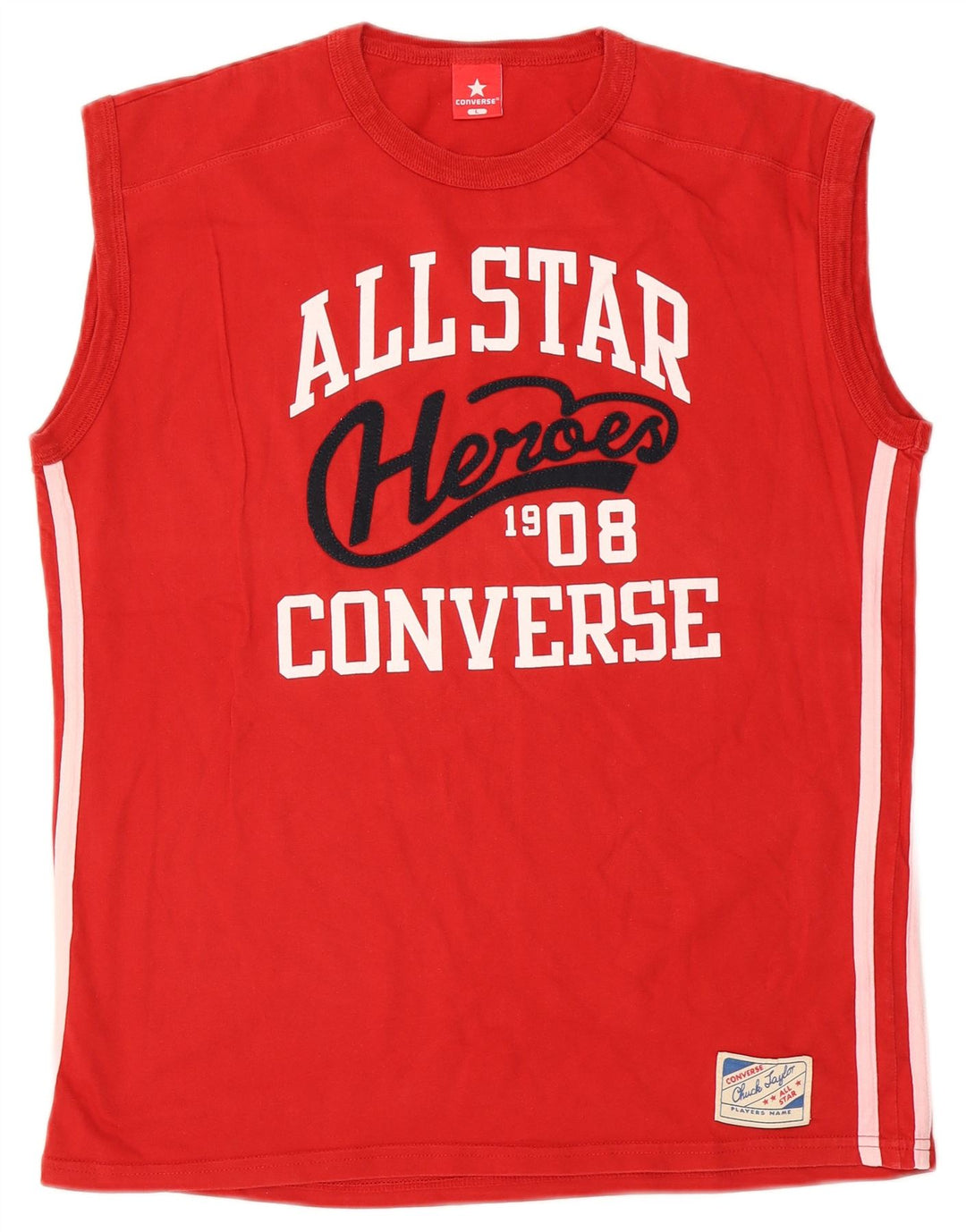Converse Hombres Gráfico Chaleco Top Grande Algodón Rojo
