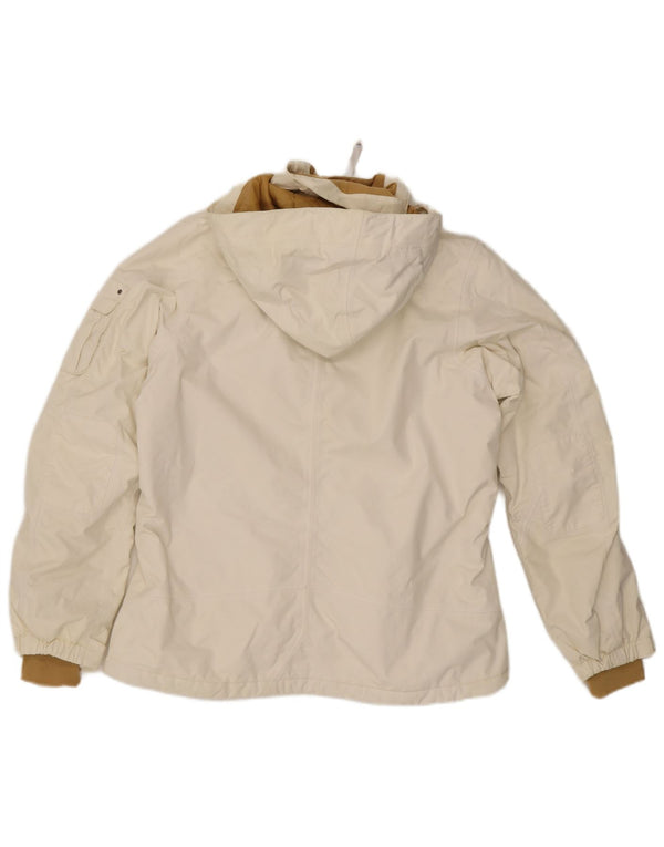 The North Face Damen-Windbreakerjacke mit Kapuze, UK 16, Größe L, weißes Nylon