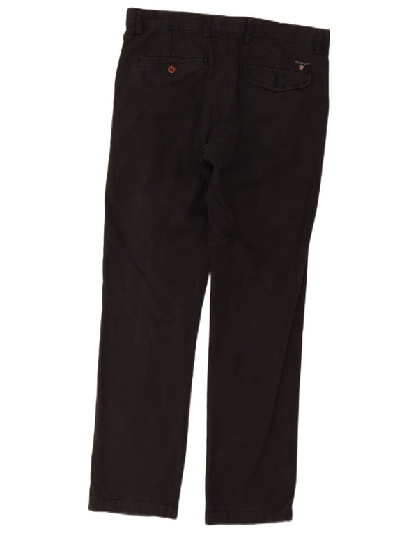 Pantaloni chino da uomo con vestibilità regolare e dritta Gant W32 L32 in cotone nero