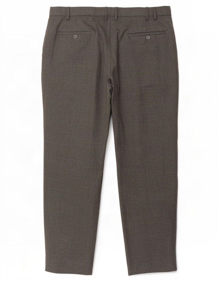 Pantaloni de costum obișnuiți drepți pentru bărbați Marks & Spencer L38 L31 poliester gri