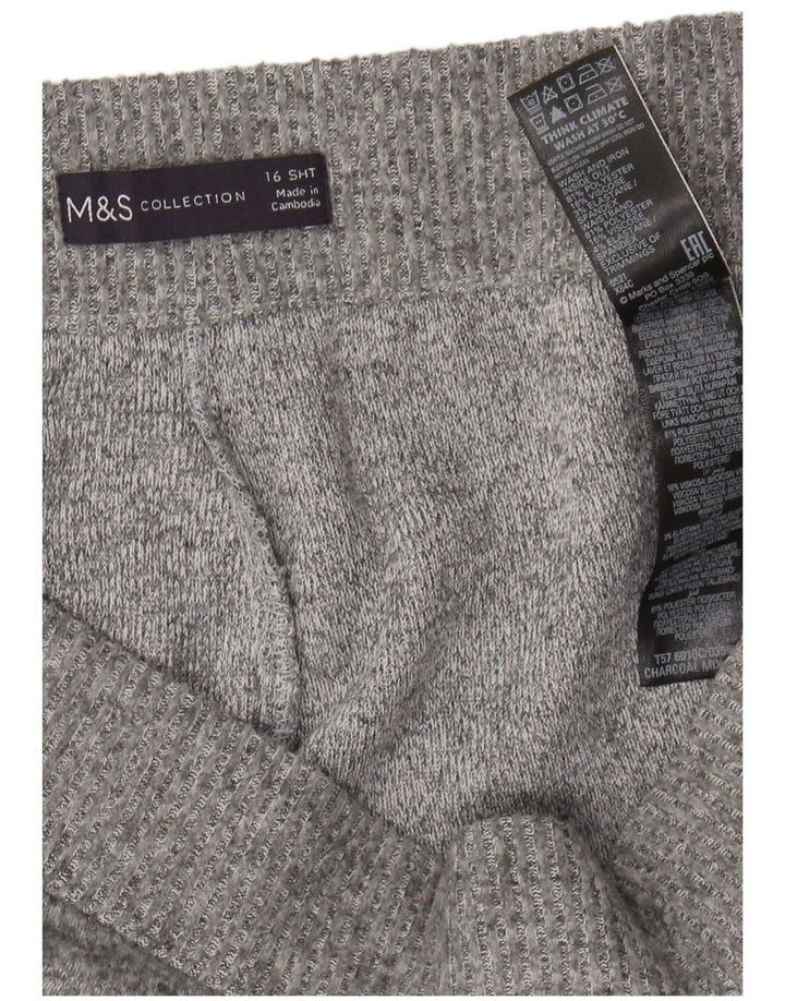 MARKS & SPENCER Womens Tracksuit Trousers UK 16 Large Grey Polyester