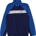 PUMA Boys Tracksuit Top Jacket 7-8 Years Navy Blue Colourblock Polyester Vintage Puma and Second-Hand Puma from Messina Hembry 