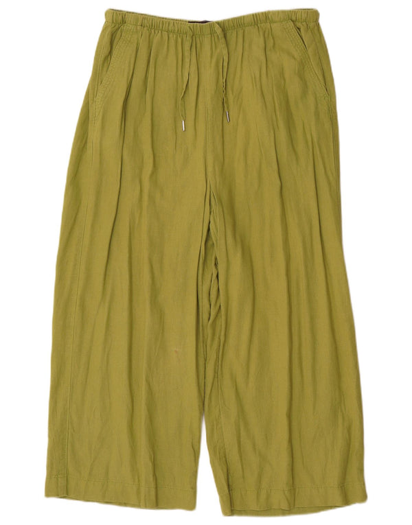 Marks & Spencer Dame Capri Bukser med høj talje UK 12 Medium W34 L22 Grøn