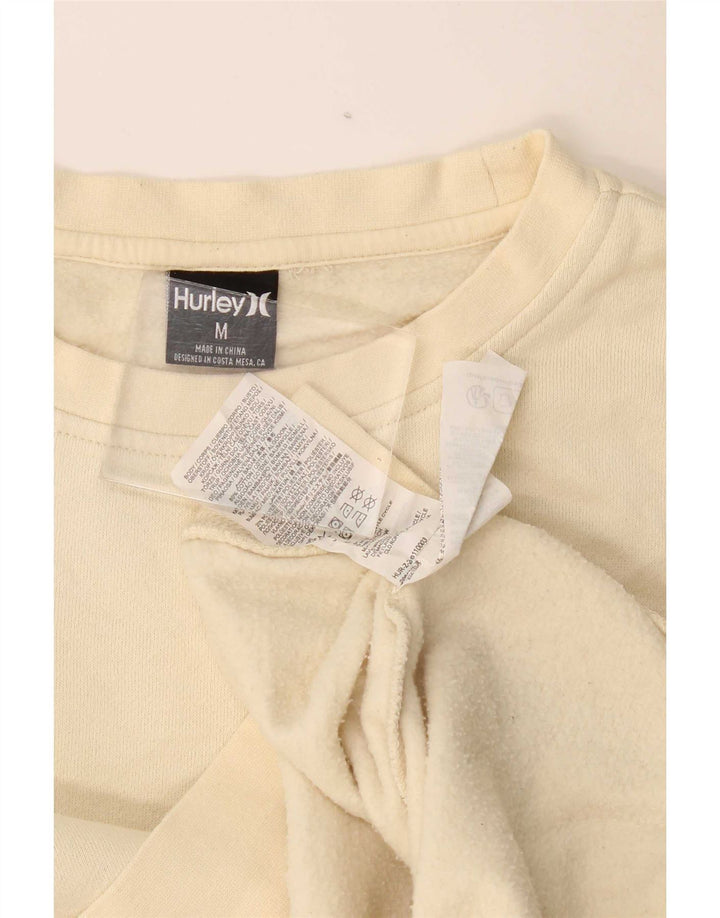 Hurley Herre Grafisk Sweatshirt Jumper Medium Beige Bomuld