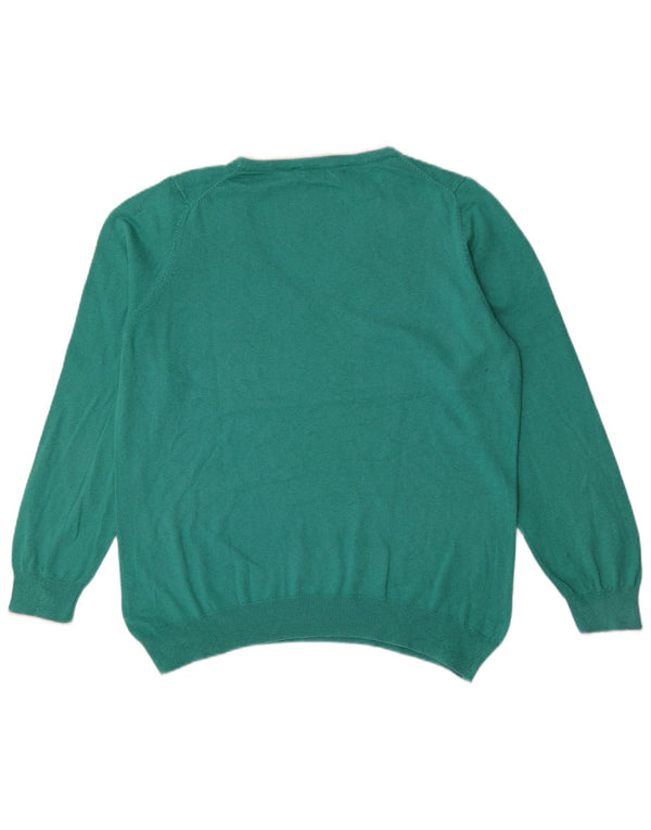 Crew Clothing Женский джемпер с v-образным вырезом, Великобритания, 18 XL, зеленый хлопок