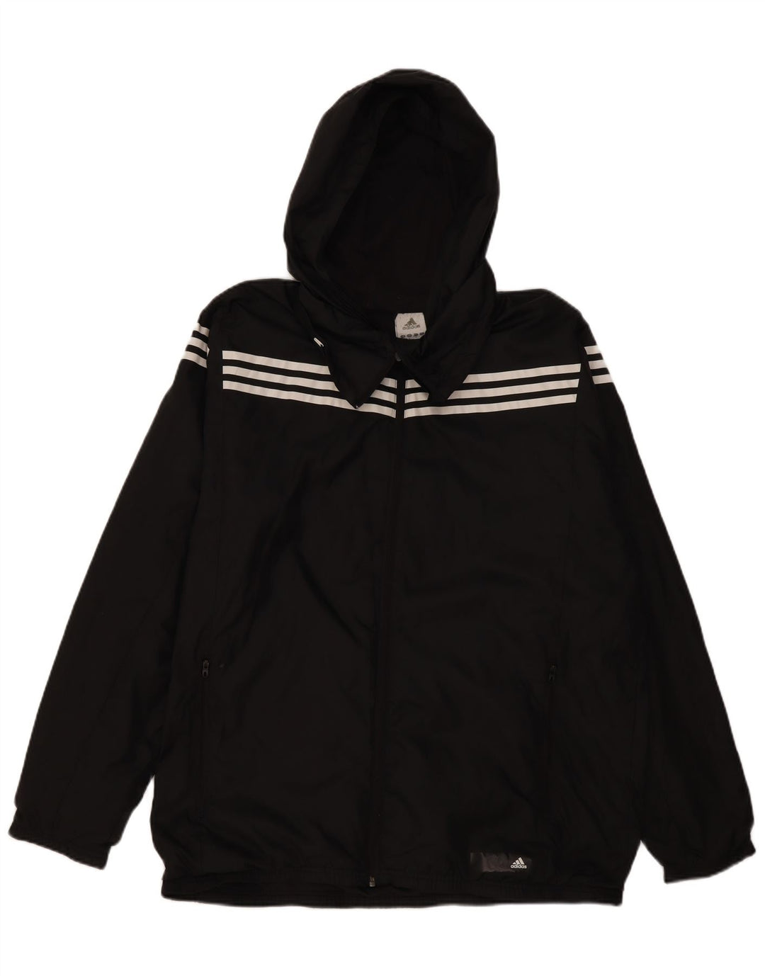 Giacca antipioggia con cappuccio da uomo Adidas UK 42 XL poliestere nero