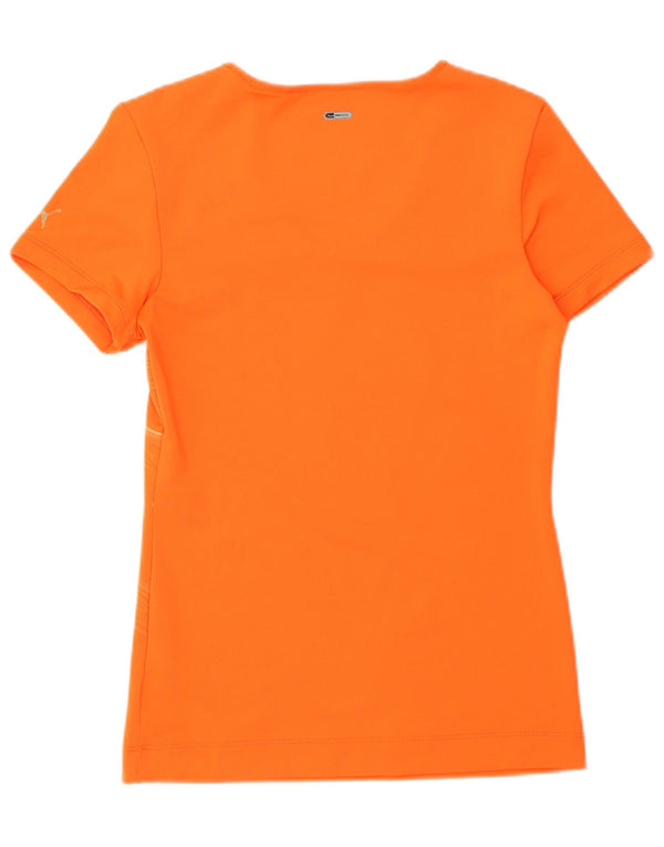 Puma T-shirt graphique pour femme UK 8 Small Orange Polyester Sports