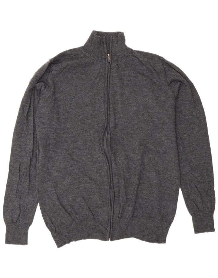 Zara Homme Cardigan Pull XL Gris Laine