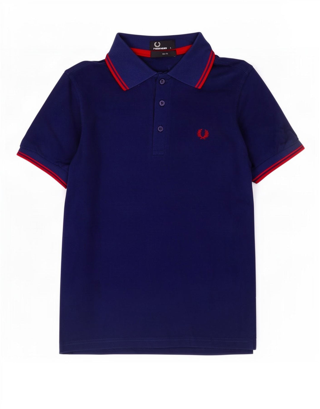 Fred Perry Mens Slim Fit Polo Shirt Small Navy Blue Cotton