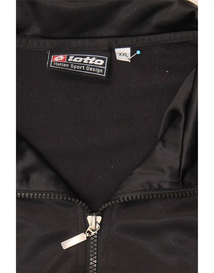 Lotto Mens Graphic Tracksuit Top Jacket 2XL Black
