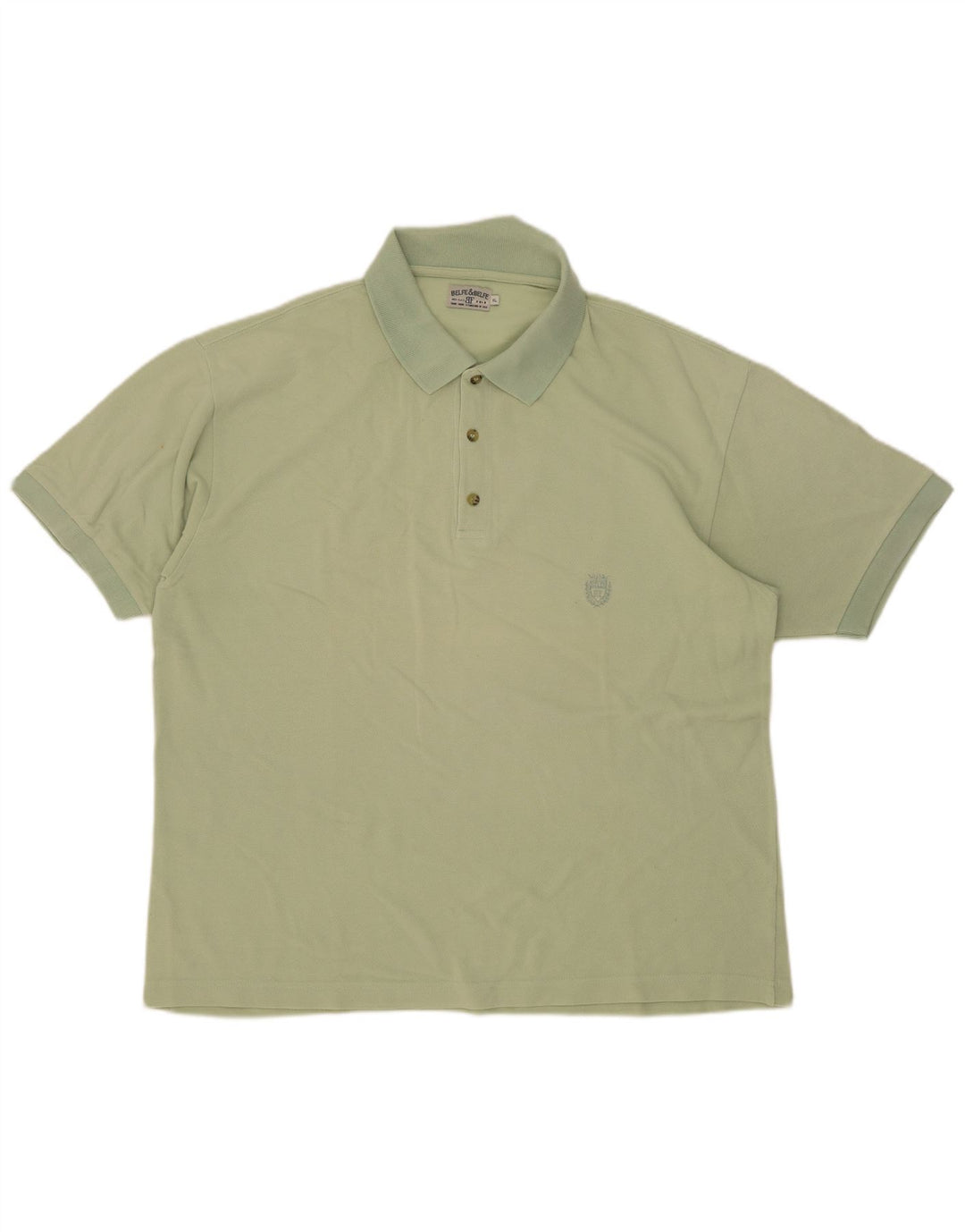 Belfe & Belfe Mens Polo Shirt XL Green Cotton