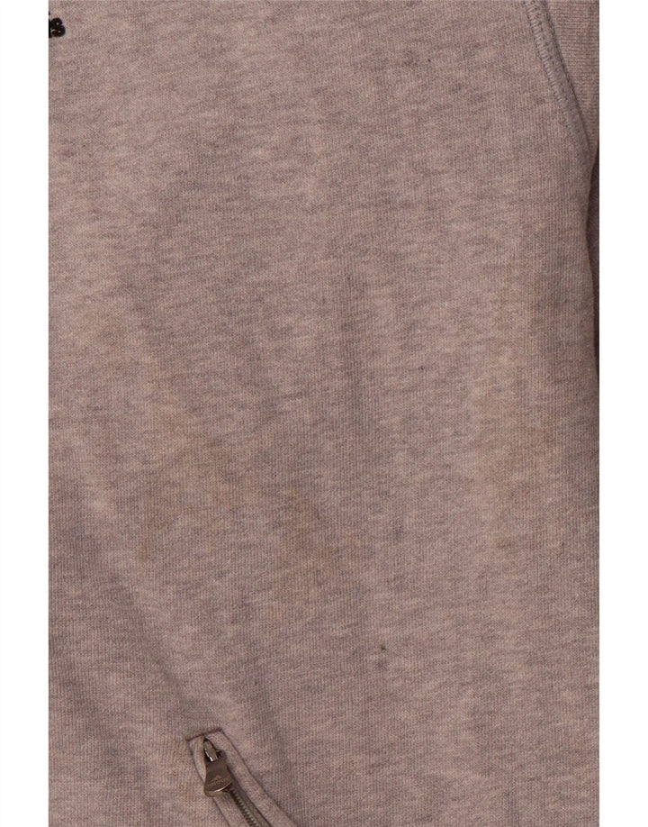 ADIDAS Mens Tracksuit Top Jacket UK 40/42 Medium Grey Cotton