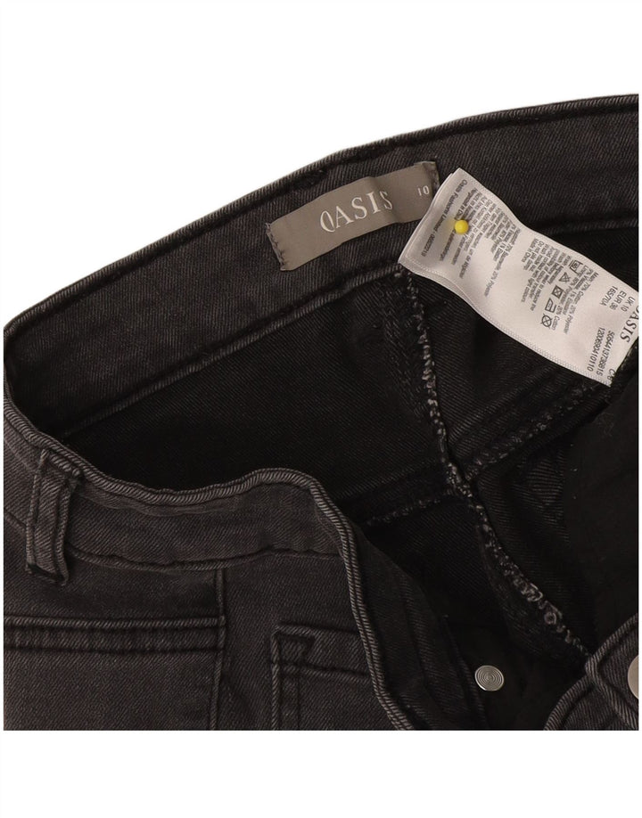 Pantaloncini di jeans da donna Oasis UK 10 piccoli W28 cotone grigio