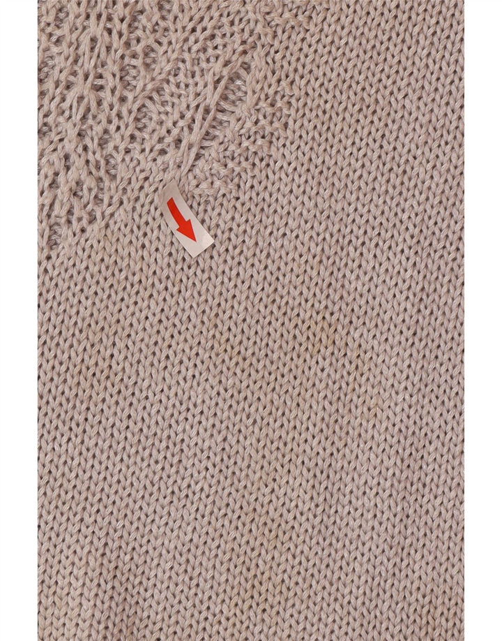Zara Dame V-hals sweater UK 14 Medium Grå