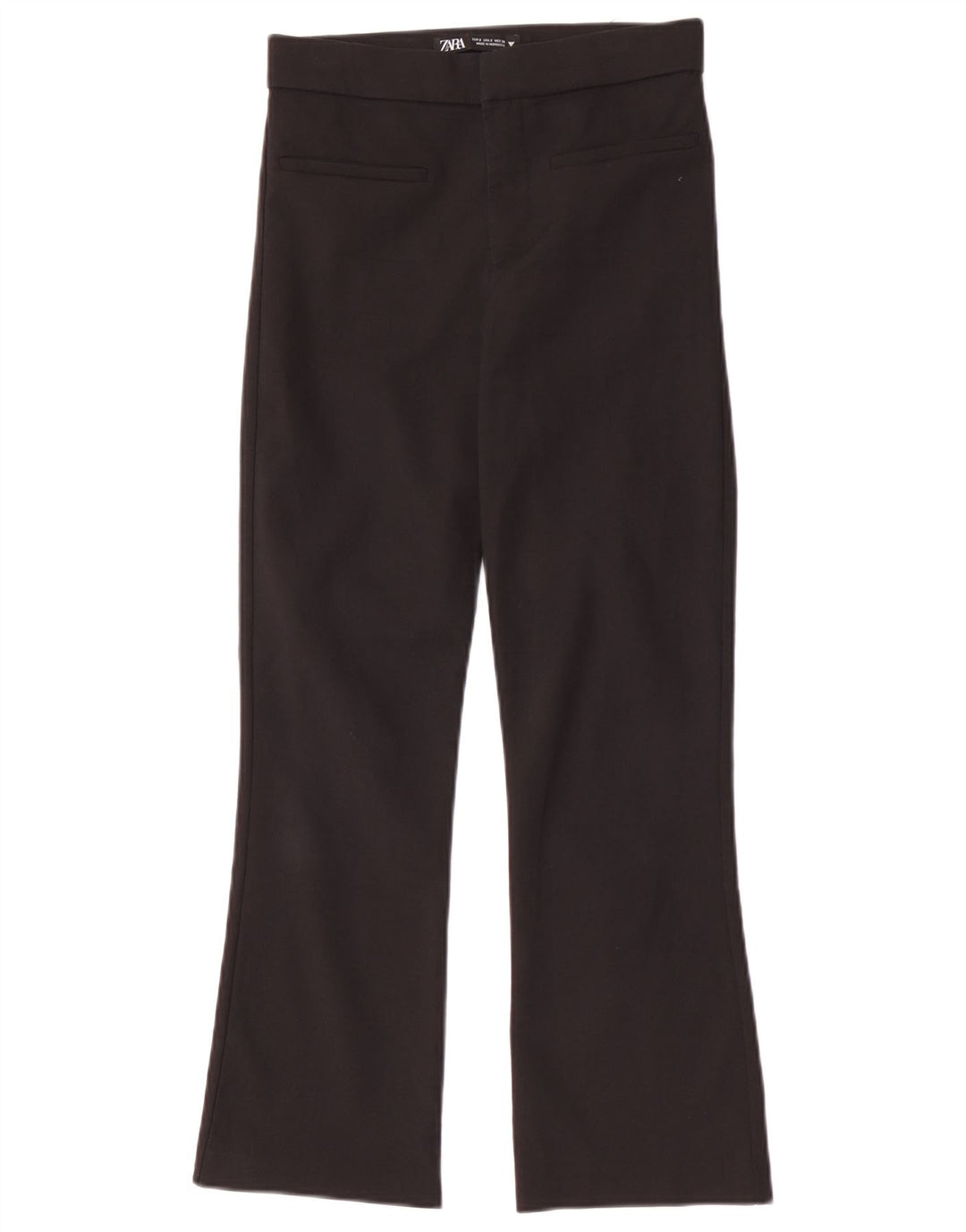 Zara Damen Bootcut-Freizeithose, Größe S, W26, L25, Schwarz