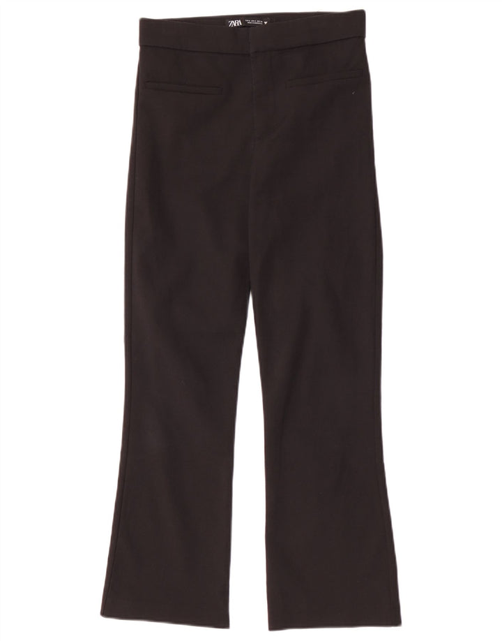 Zara Damen Bootcut-Freizeithose, Größe S, W26, L25, Schwarz