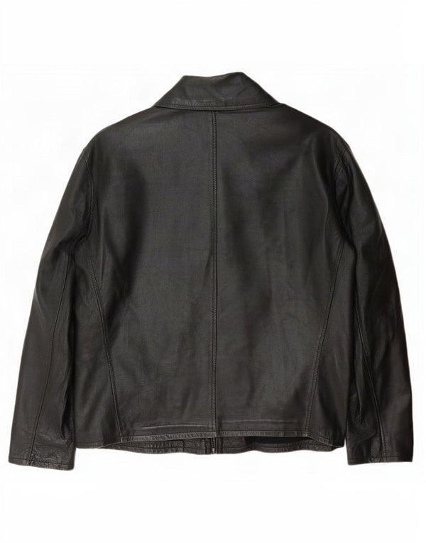 Chaqueta de cuero para mujer Gaudí UK 46 Grande Negro