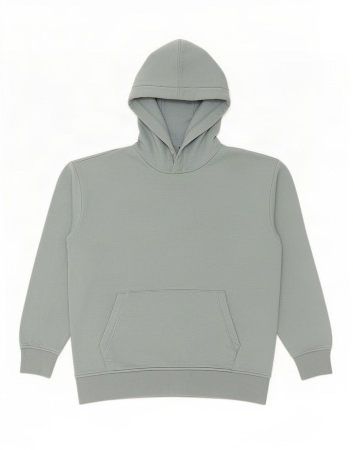 Zara Mens Hoodie Jumper Medium Blue Cotton