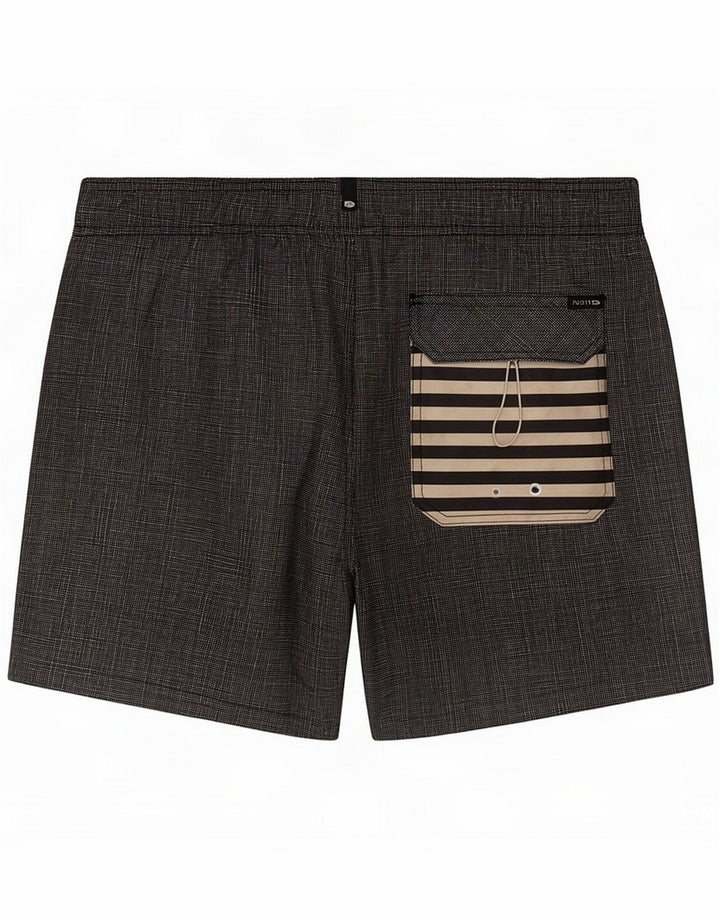 Vintage Mens Swimming Shorts Medium Black Polyester
