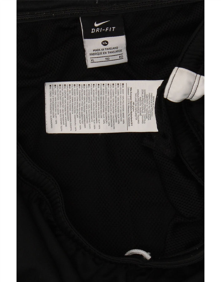 NIKE Mens Dri Fit Sport Shorts XL Black Colourblock Polyester