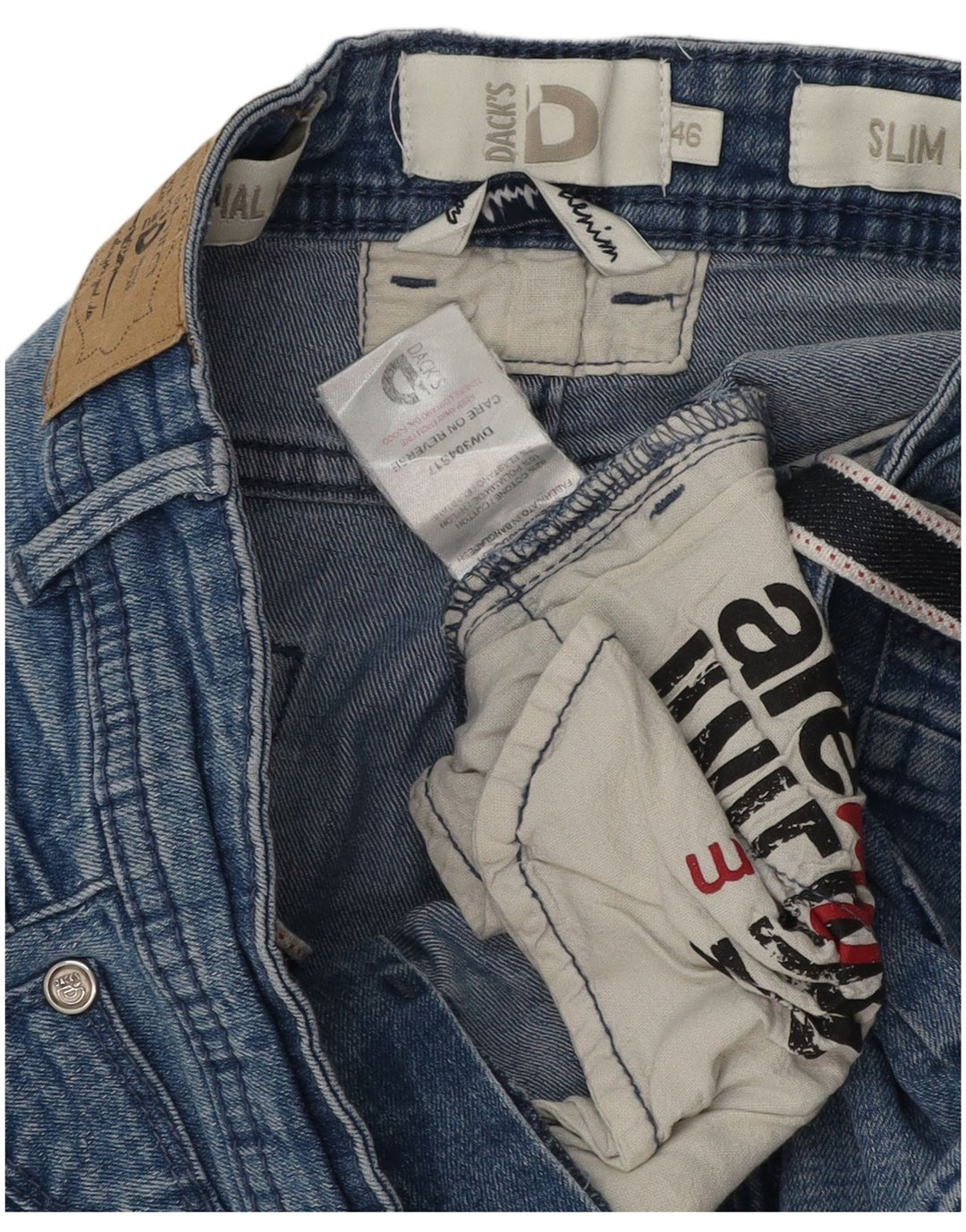 Dack's Womens Slim Fit Denim Shorts IT 46 Large W30 Blue Cotton