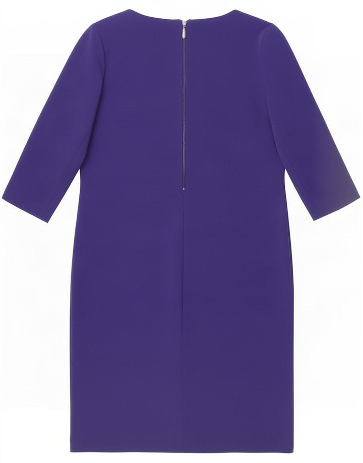Libra Womens 3/4 Sleeve Shift Dress UK 10 Small Navy Blue